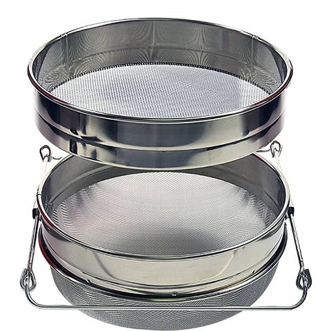 Stainless steel filter with double sieve for honey